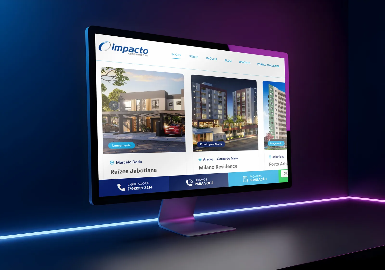 Projeto Impacto Construtora (Sites)